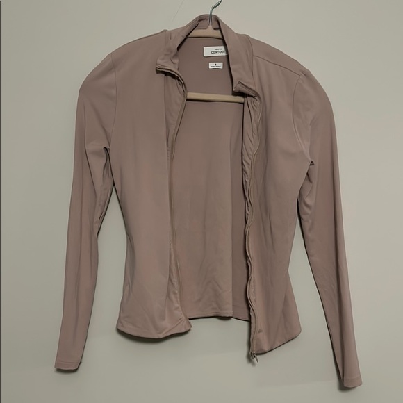 Aritzia Babaton Contour PinkTaupe Zip-Up Jacket - Picture 1 of 2